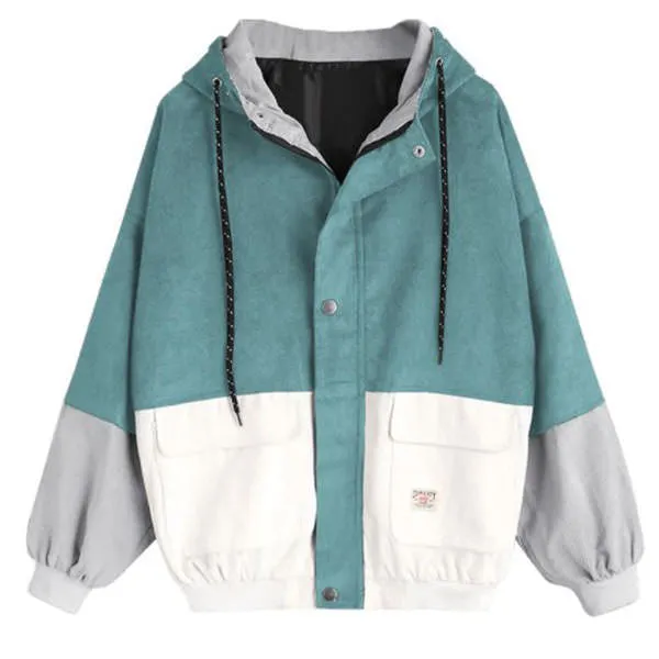 2.0 90s Kids Corduroy Hooded Jacket