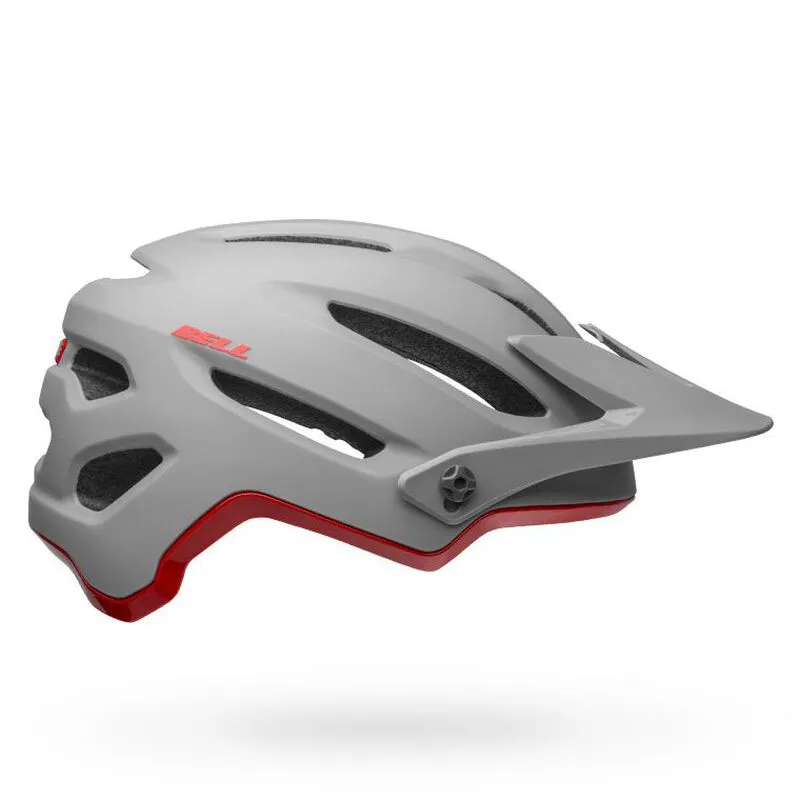 4forty Mips Helmet - Matte/ Gloss Gray/crimson - Medium