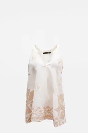 Aeolis Sleeveless Top Natural/Gold