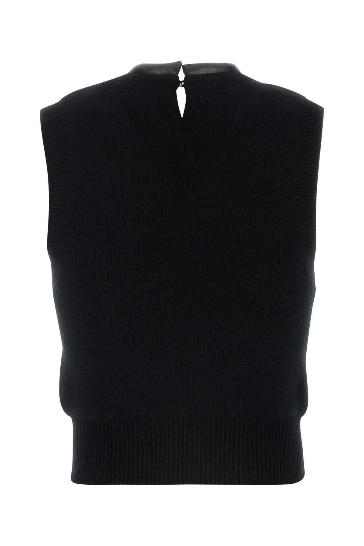 Alexander Wang Black Stretch Wool Blend Vest