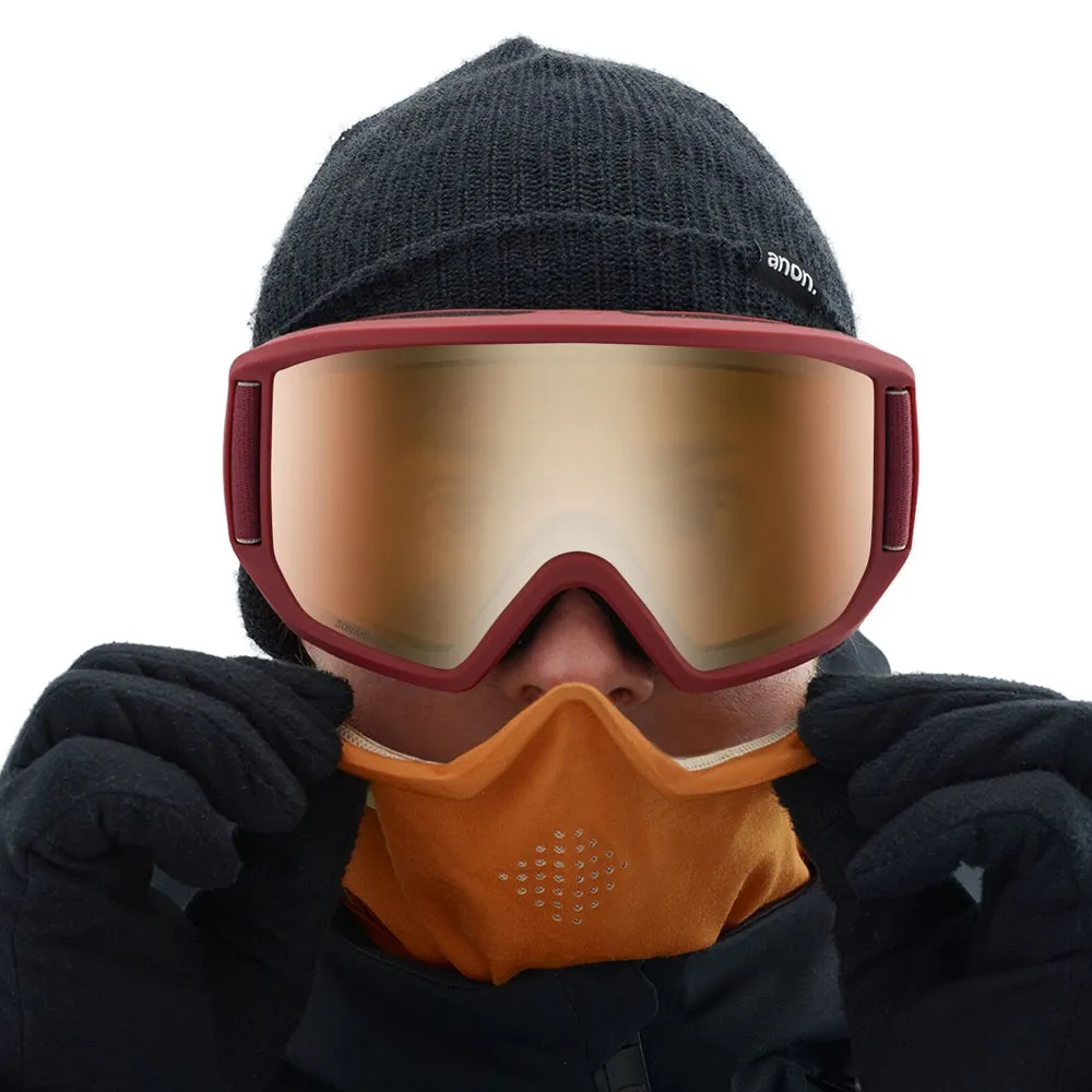 Anon Relapse Snowboard/Ski Goggles - Maroon/Sonar Bronze