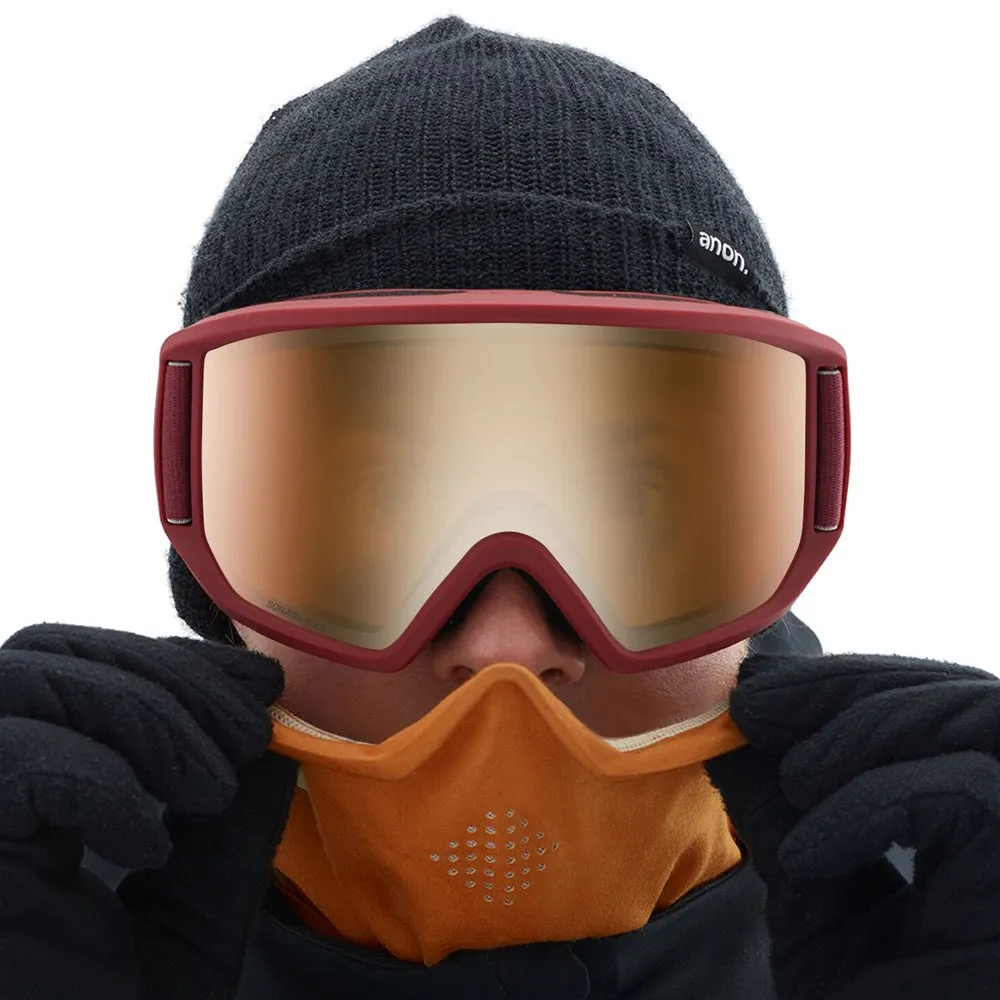 Anon Relapse Snowboard/Ski Goggles - Maroon/Sonar Bronze