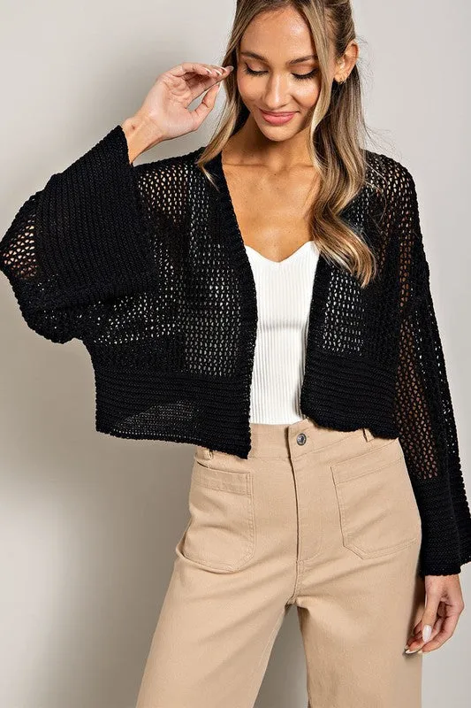 Ariella Eyelet Knit Cardigan