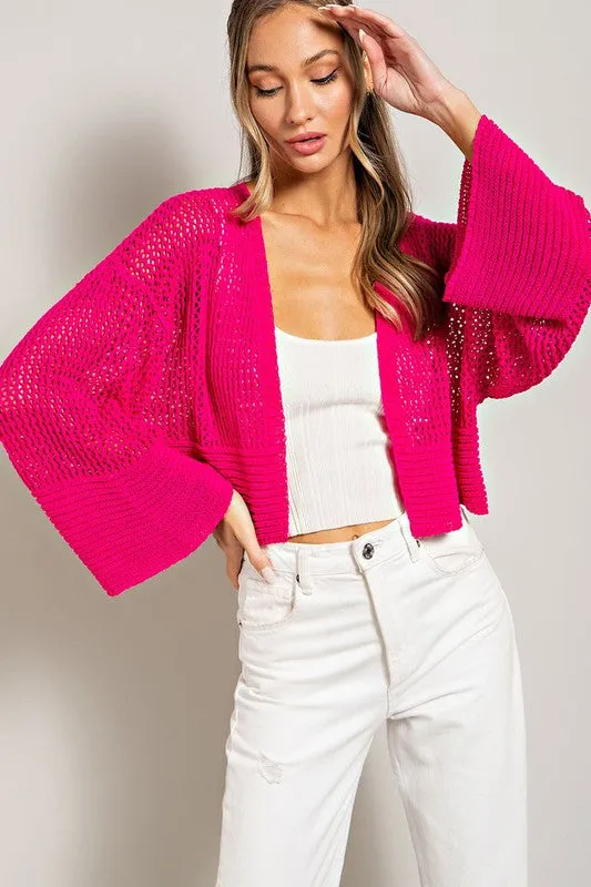 Ariella Eyelet Knit Cardigan