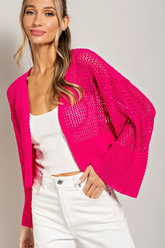 Ariella Eyelet Knit Cardigan