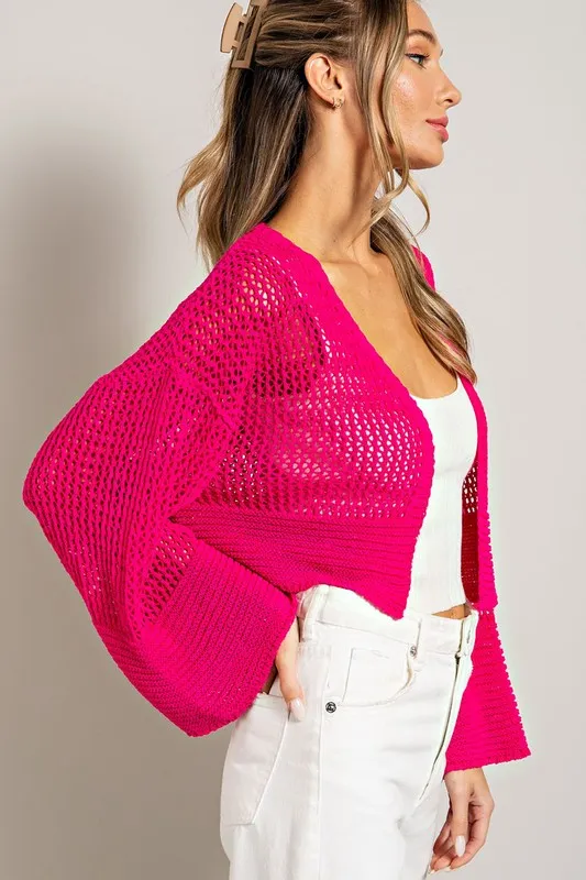 Ariella Eyelet Knit Cardigan