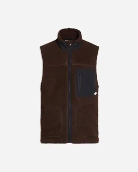 Ayden Pile Vest - Brown