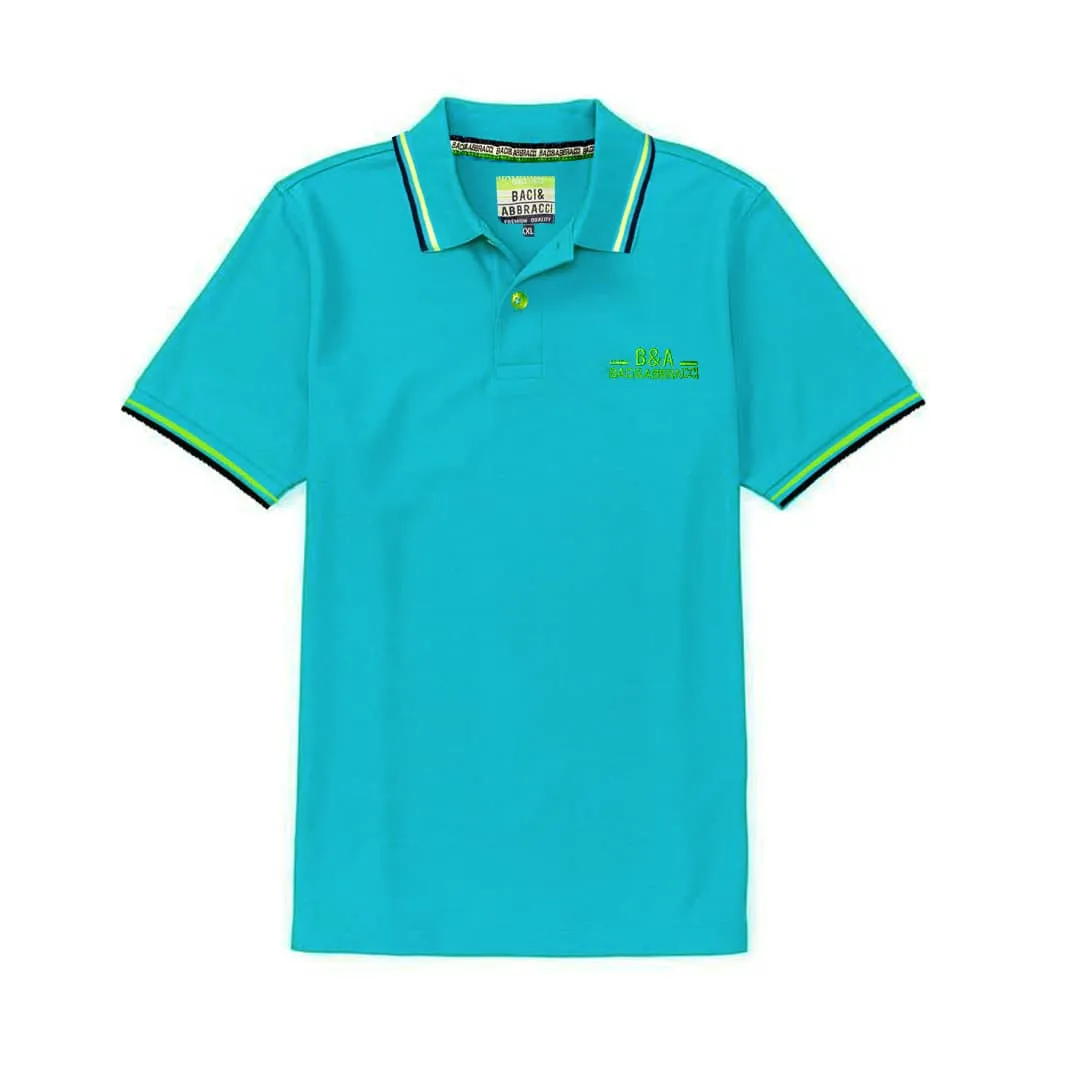 B & A Men Blue Polo