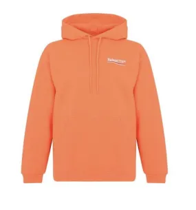 BALENCIAGA POLITICAL HOODIE FLU ORANGE