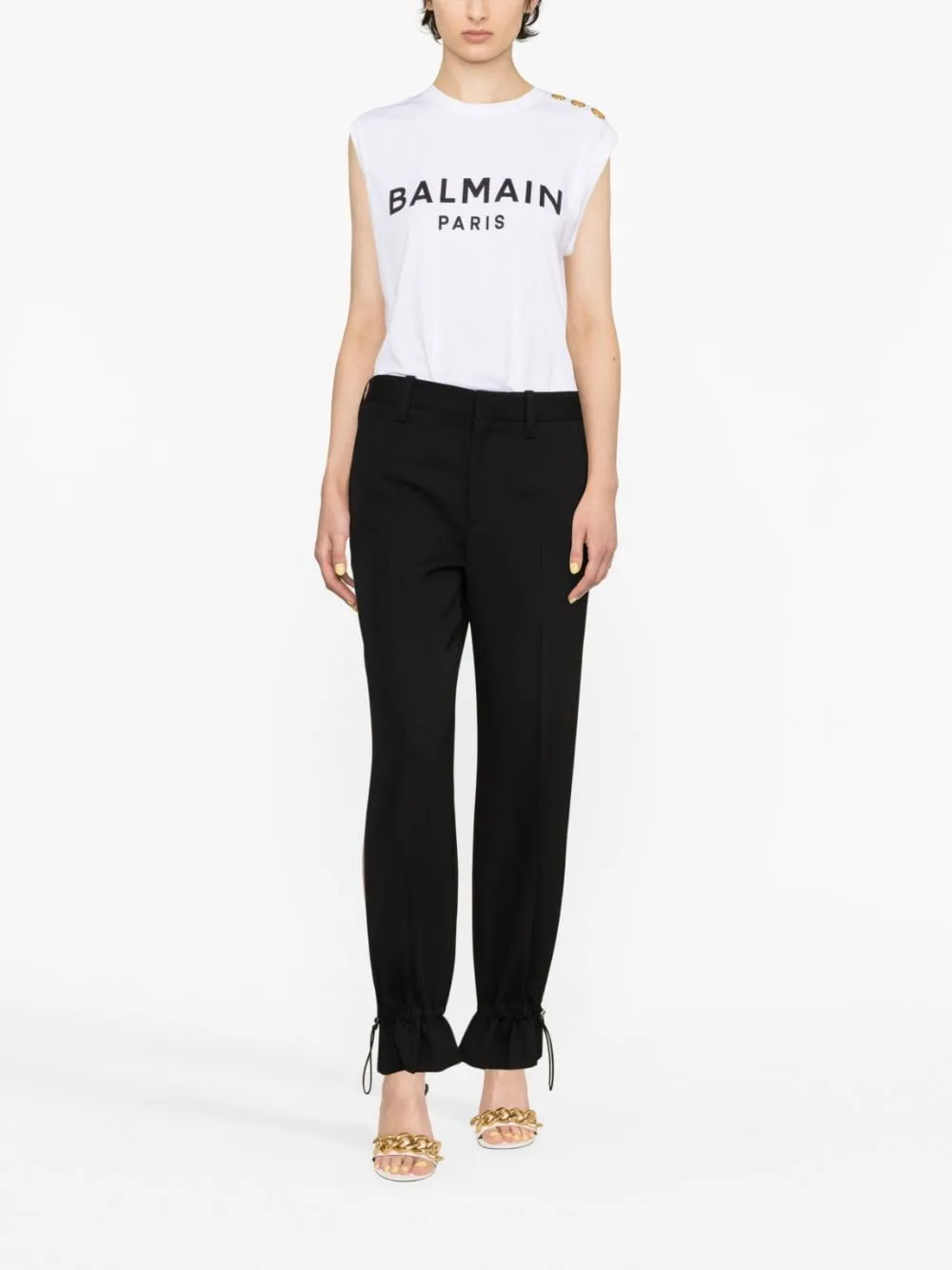 Balmain    Balmain Sleeveless Cotton Top