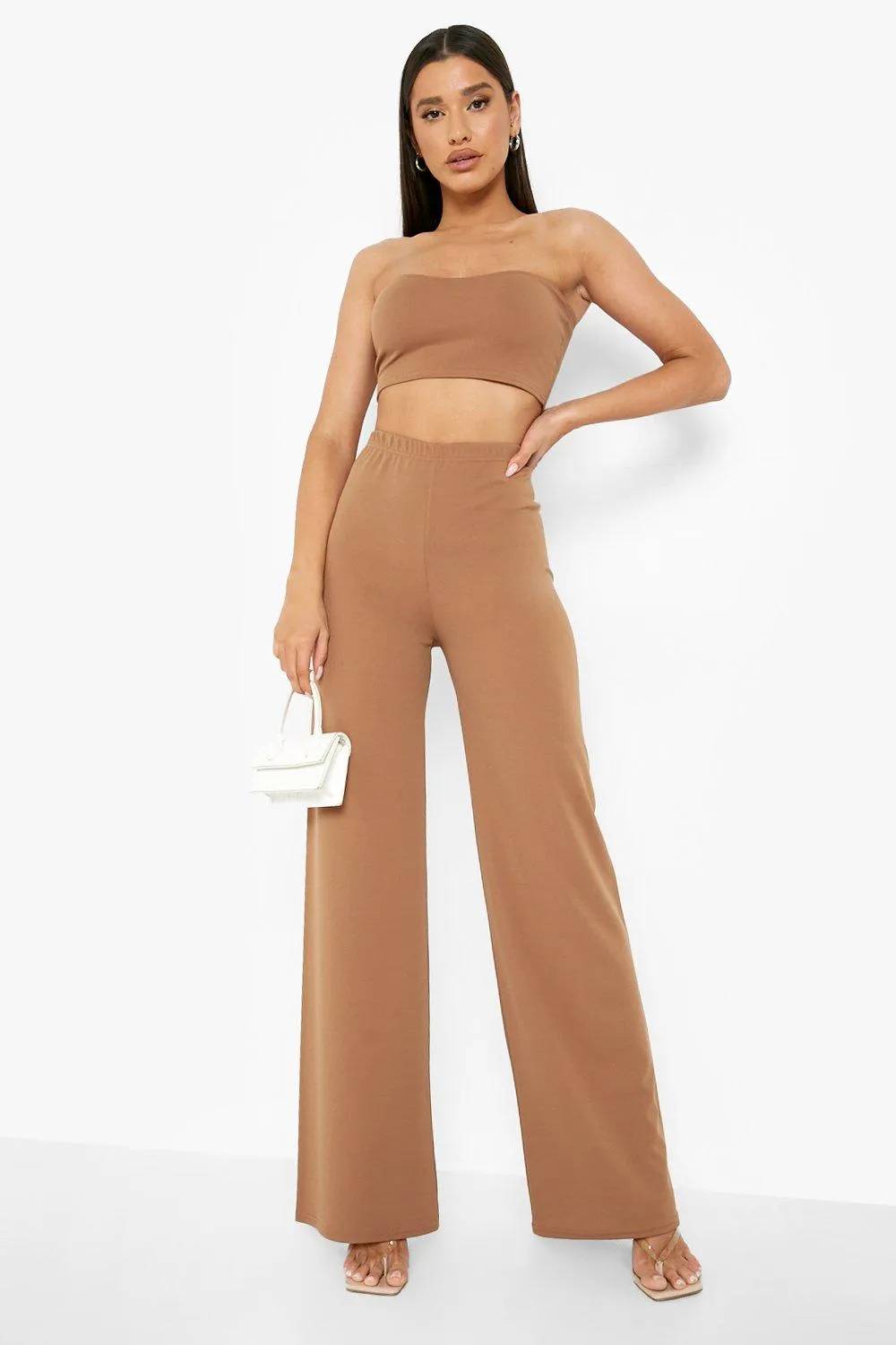 Bandeau Bralet And Wide Leg Pants Two-Piece