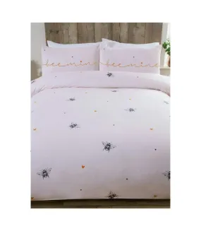 Bee mine duvet cover set pink/black/orange Rapport