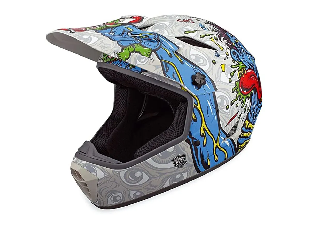 Bell Drop BMX/Downhill Full Face Helmet - Phil - Gray-Blue