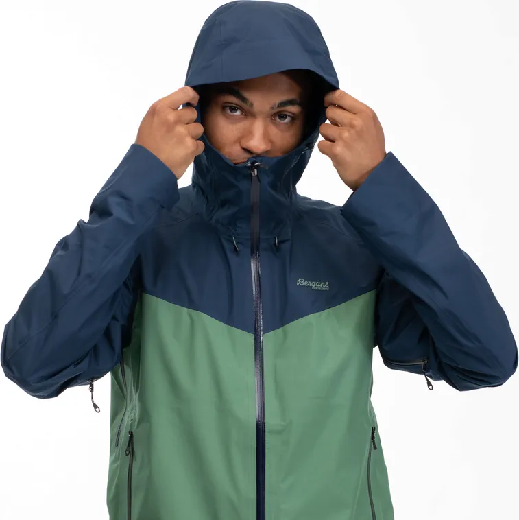 Bergans Men's Skarlight 3L Shell Jacket Dark Jade Green/Navy Blue | Buy Bergans Men's Skarlight 3L Shell Jacket Dark J