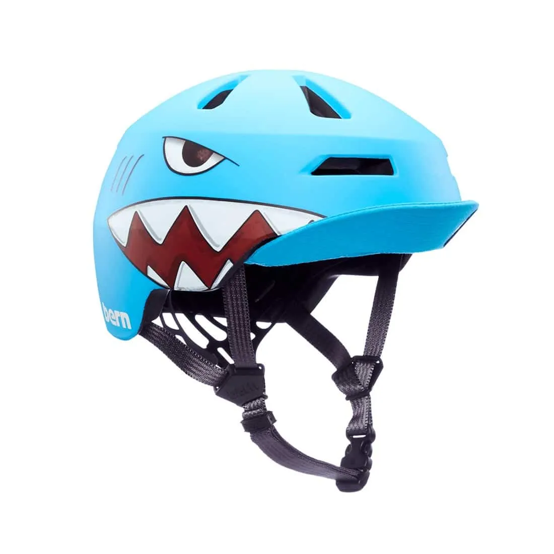 Bern Nino 2.0 MIPS Flip Visor Youth Helmet – Matte Shark Bite