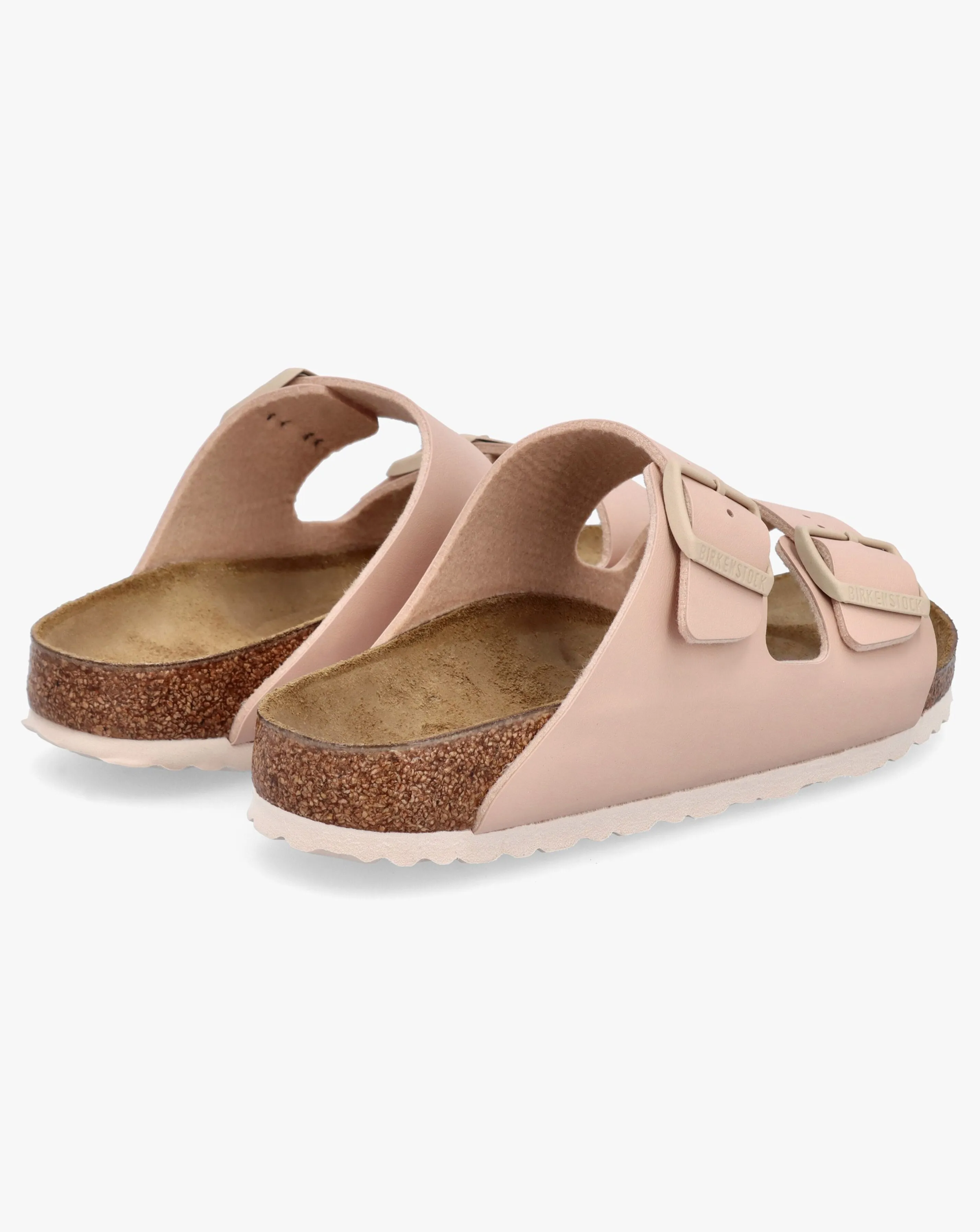 Birkenstock Arizona Birko-Flor New Beige Two Bar Mules Narrow Width | Simply Be