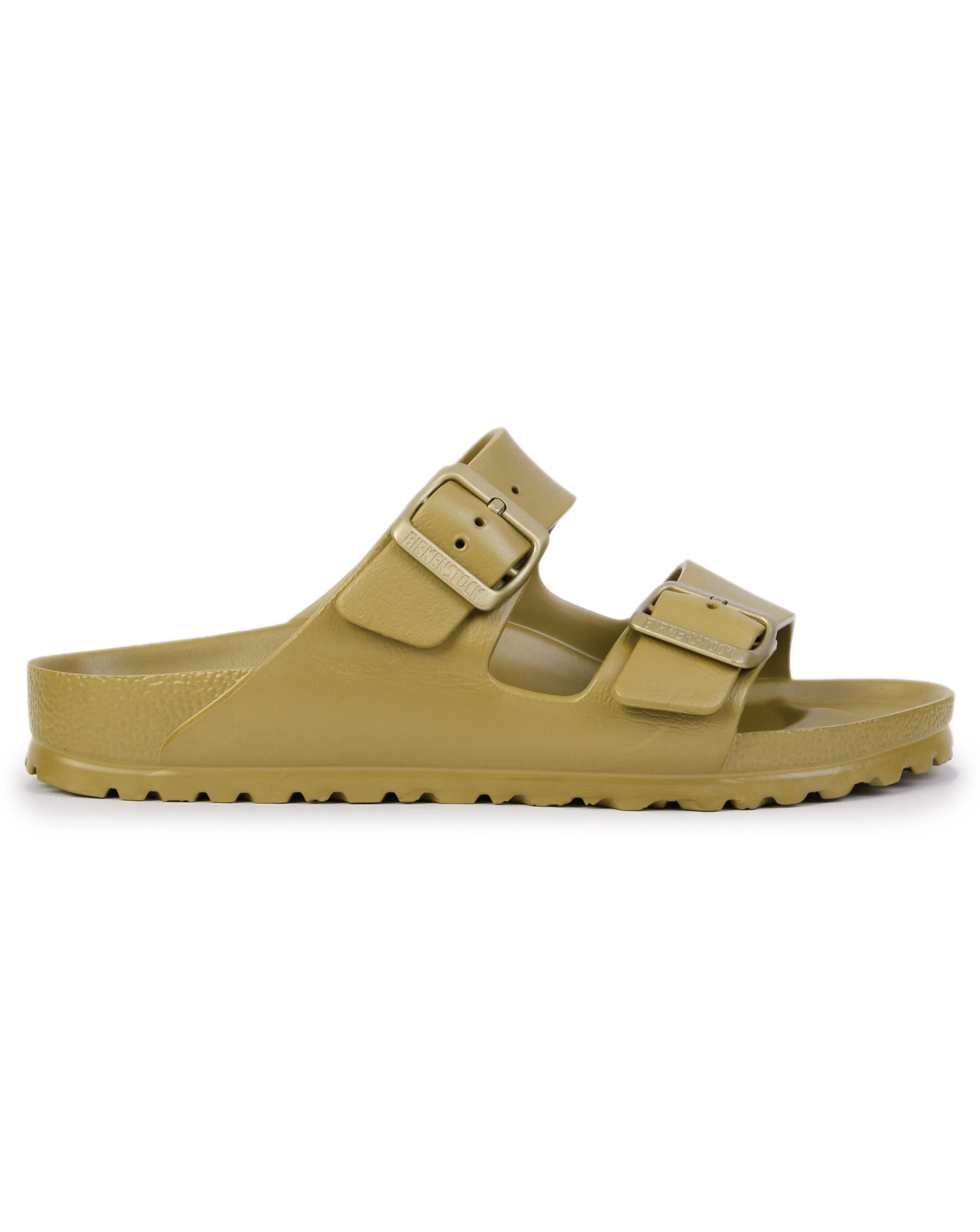 Birkenstock Arizona EVA Glamour Gold Two Bar Mules Narrow Width | Simply Be