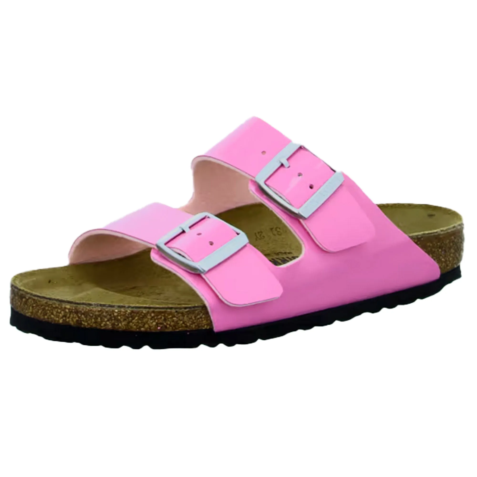 Birkenstock Arizona Patent BF Candy Pink Surf Green Sandals Slides Mules New