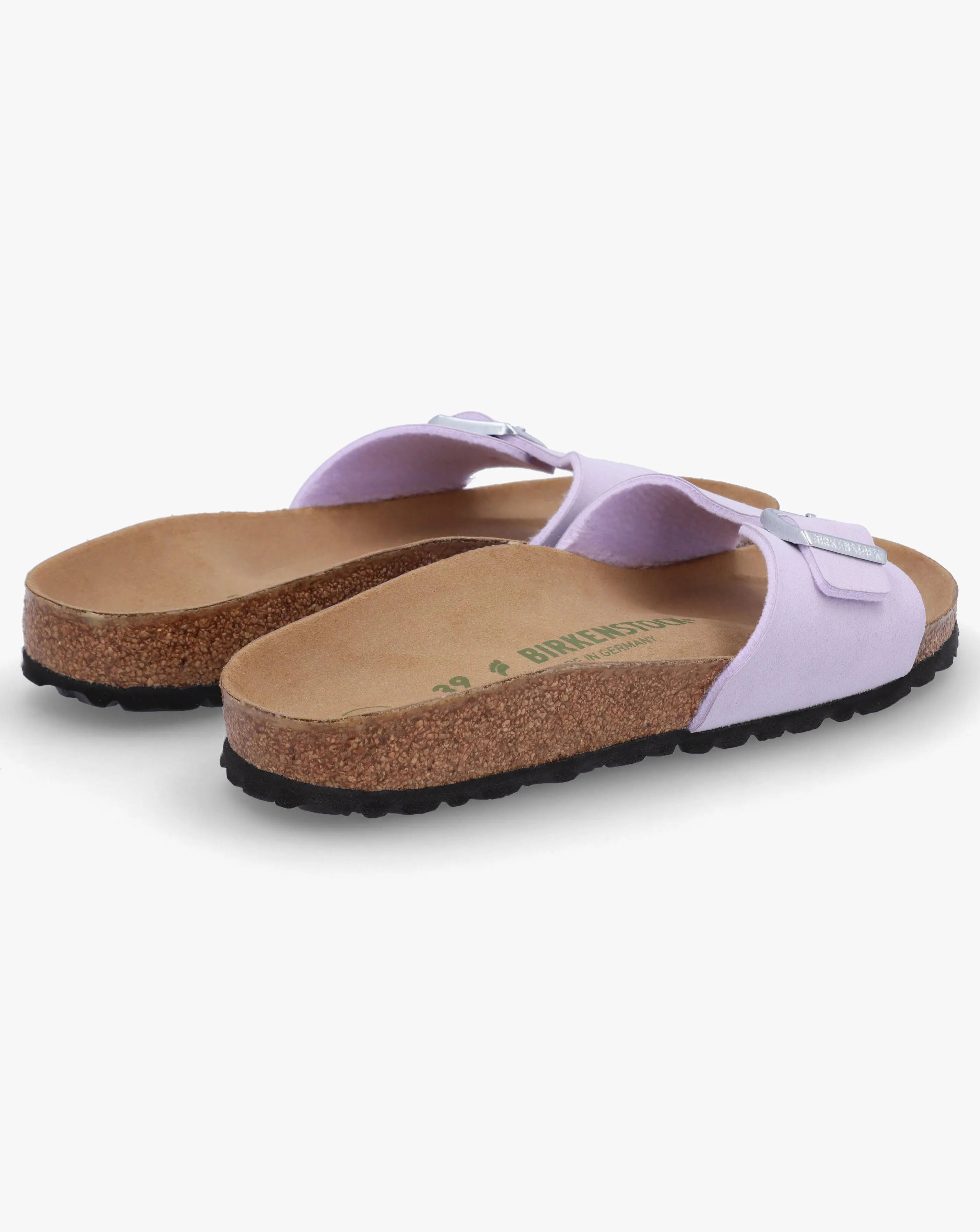 Birkenstock Madrid Soft Birki Vegan Purple Fog Mules Narrow Width