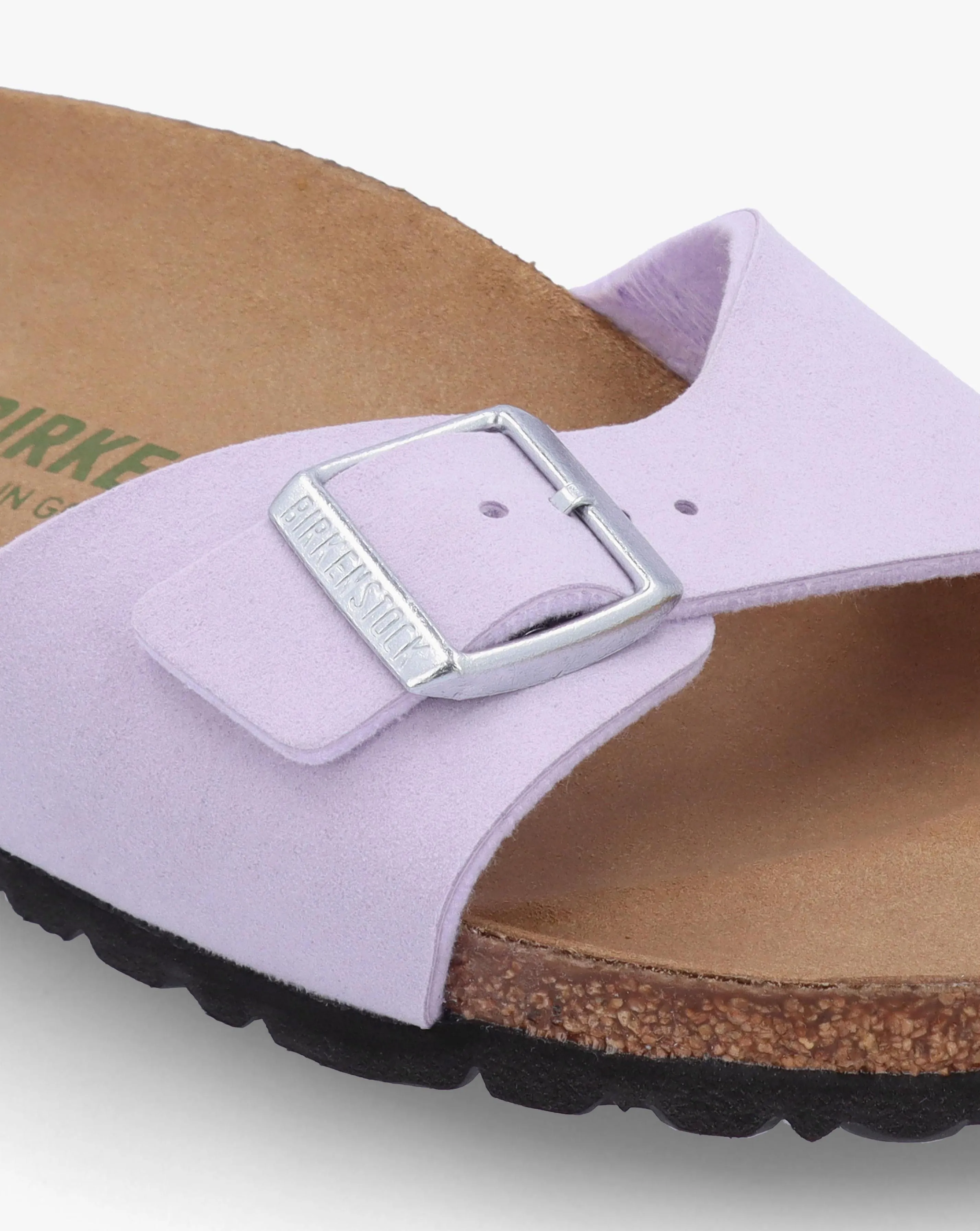 Birkenstock Madrid Soft Birki Vegan Purple Fog Mules Narrow Width