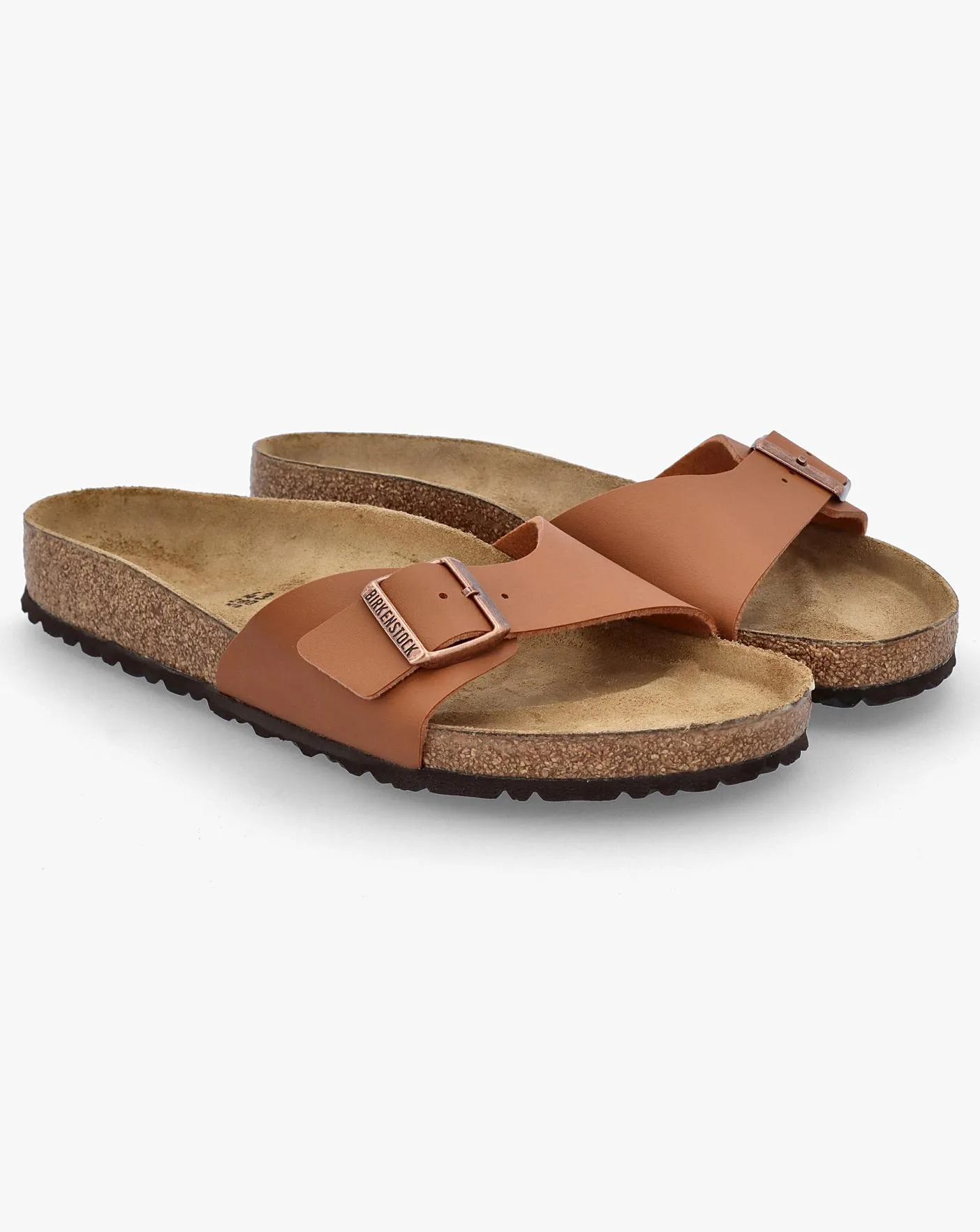 Birkenstock Mens Madrid Birko-Flor Ginger Brown Mules Standard Width