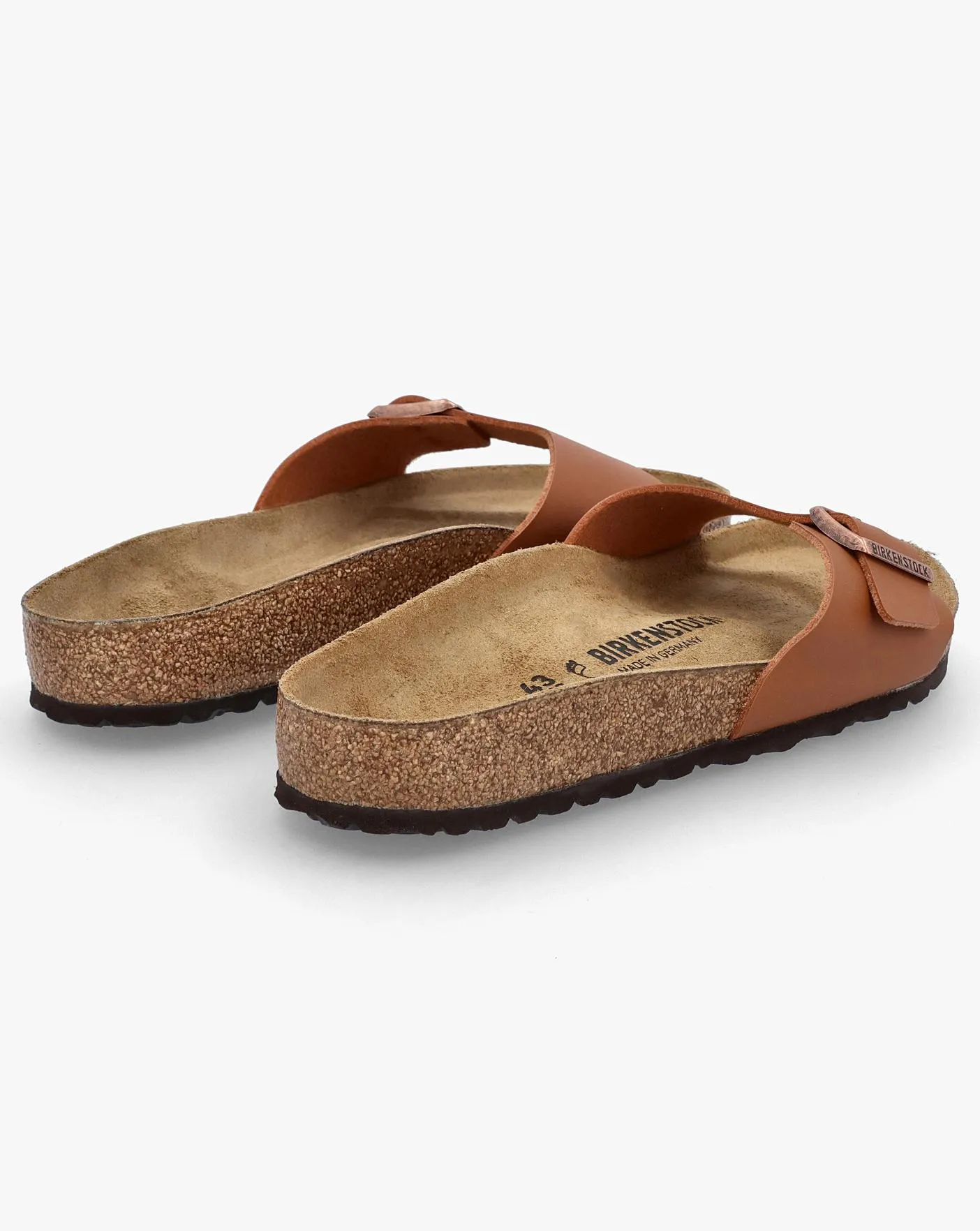 Birkenstock Mens Madrid Birko-Flor Ginger Brown Mules Standard Width