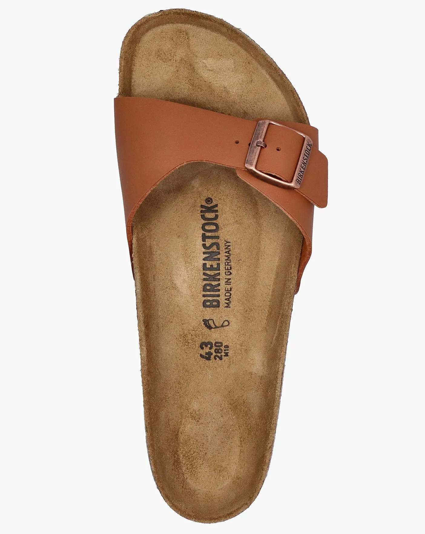 Birkenstock Mens Madrid Birko-Flor Ginger Brown Mules Standard Width