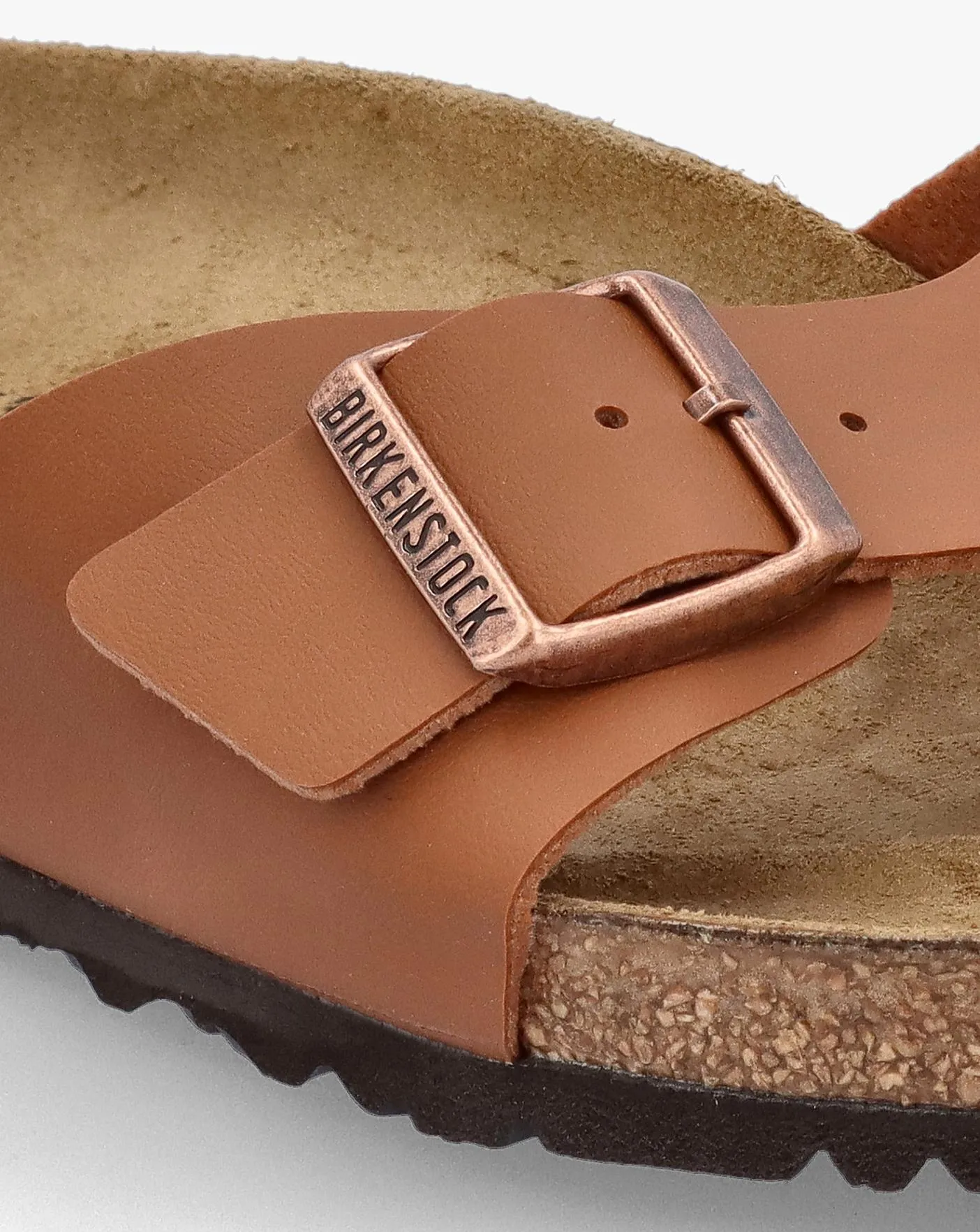 Birkenstock Mens Madrid Birko-Flor Ginger Brown Mules Standard Width