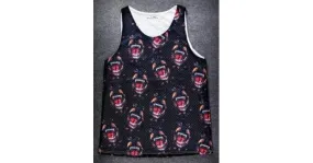 Black Fierce Doberman Dogs Net Sleeveless Mens T-shirt Vest Sports Tank Top