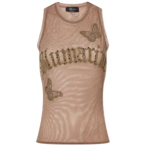 Blumarine Sheer Tank TopBrown