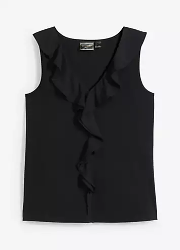 bonprix Ruffle Sleeveless Top | Grattan