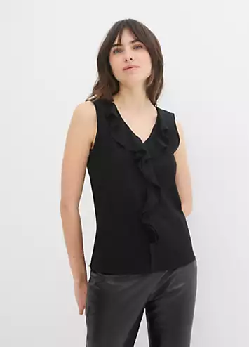 bonprix Ruffle Sleeveless Top | Grattan