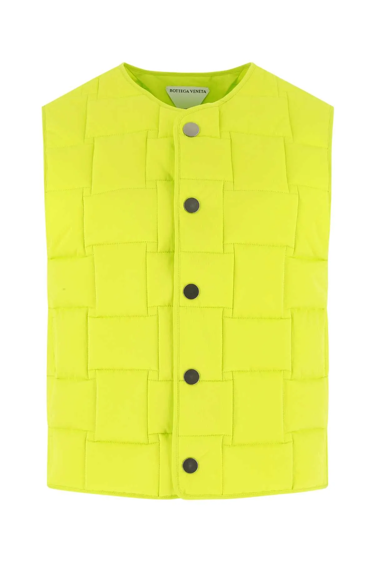 Bottega Veneta Acid Green Nylon Padded Vest