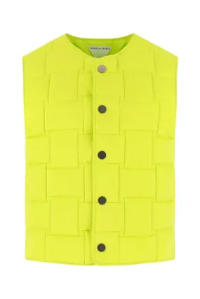 Bottega Veneta Acid Green Nylon Padded Vest