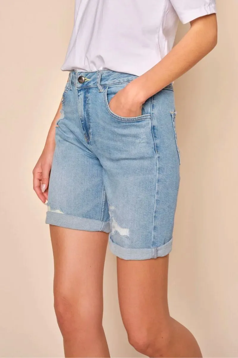 Bradford Scratch Shorts | Blue | Shorts fra Mos Mosh