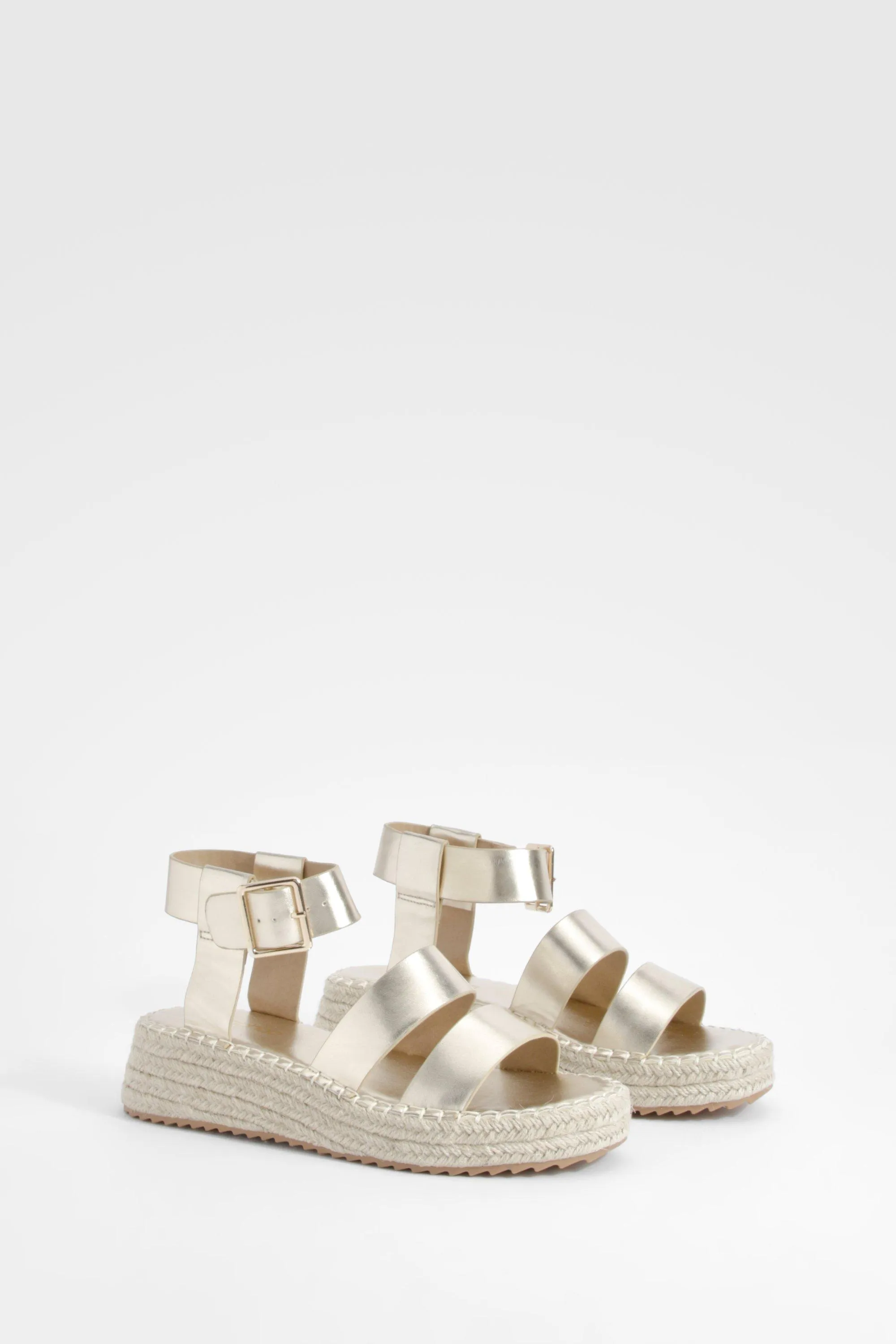 Buckle 2 Part Flatform Sandals