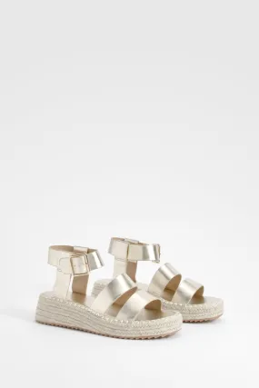 Buckle 2 Part Flatform Sandals