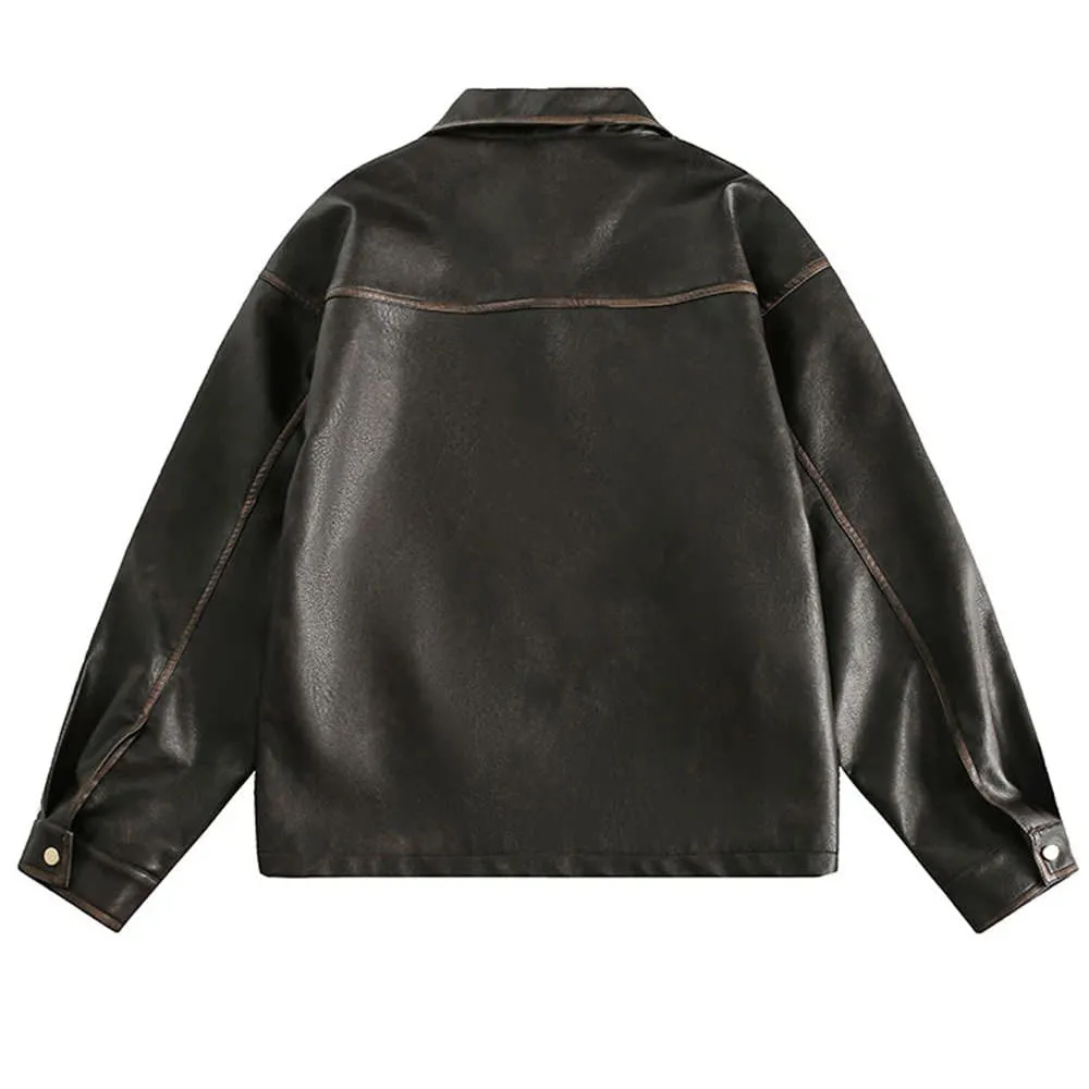 Butterfly Distressed Leather Jacket