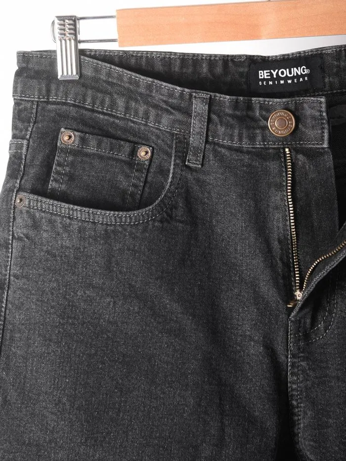 Buy Ink Black Regular Fit Mens Jeans Online in India -Beyoung