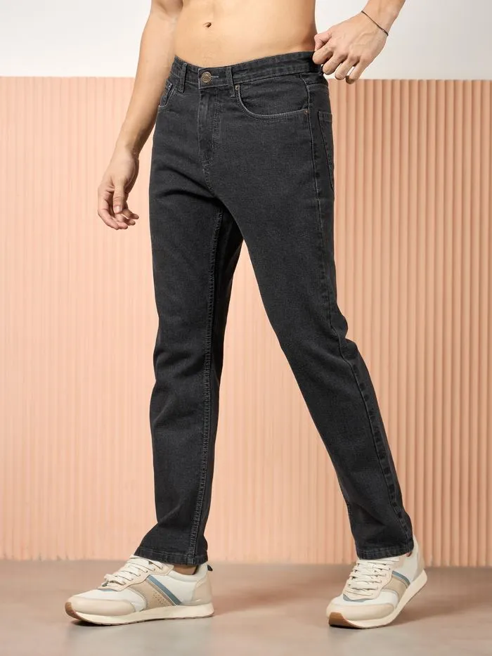 Buy Ink Black Regular Fit Mens Jeans Online in India -Beyoung