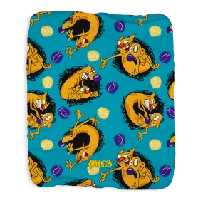 CatDog Best Friends Grey Sherpa Blanket