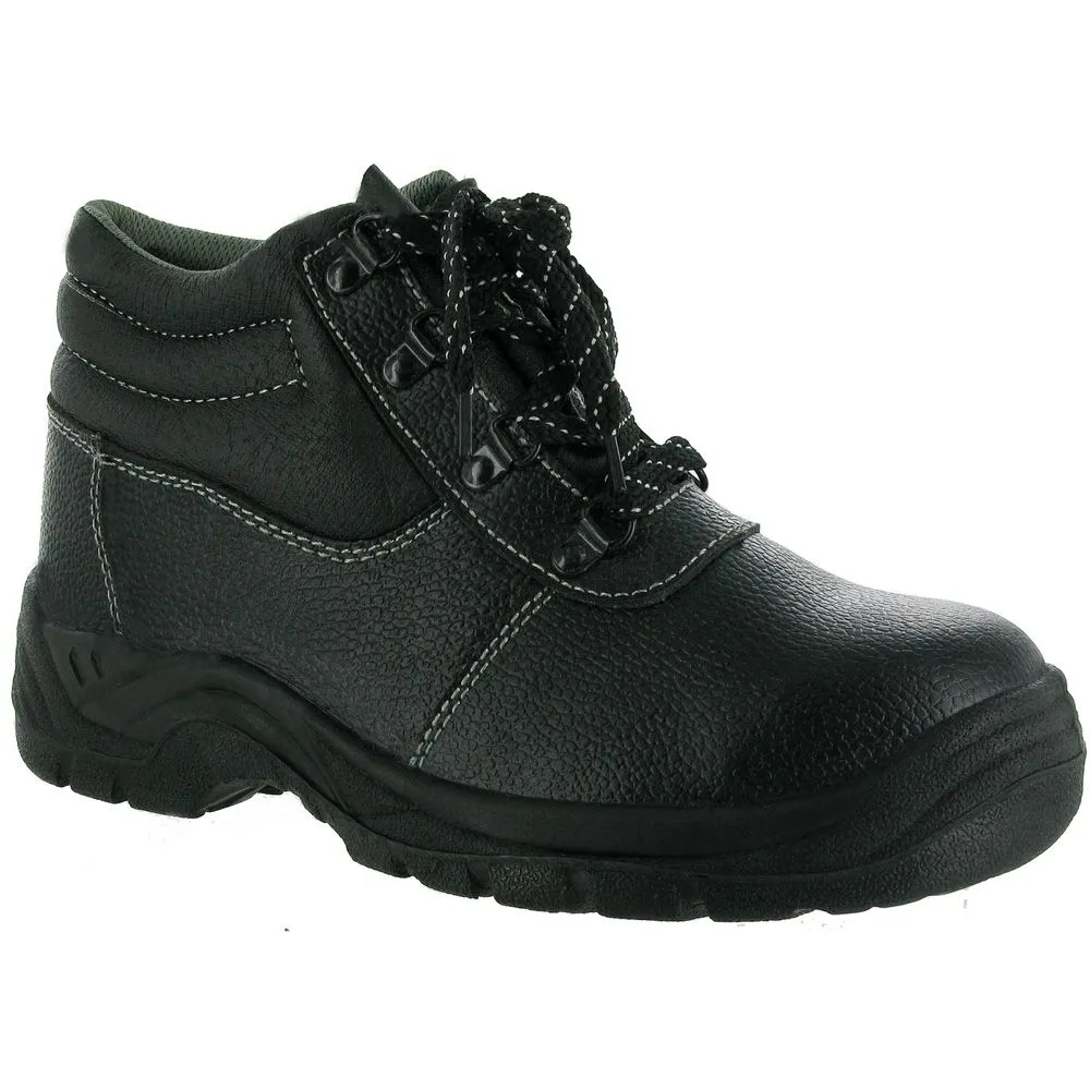 Centek Mens FS330 Leather S1 Work Safety Boot Black