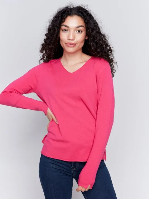 Charlie B C2279Z Solid Basic Sweater