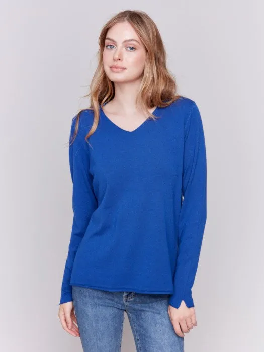 Charlie B C2279Z Solid Basic Sweater