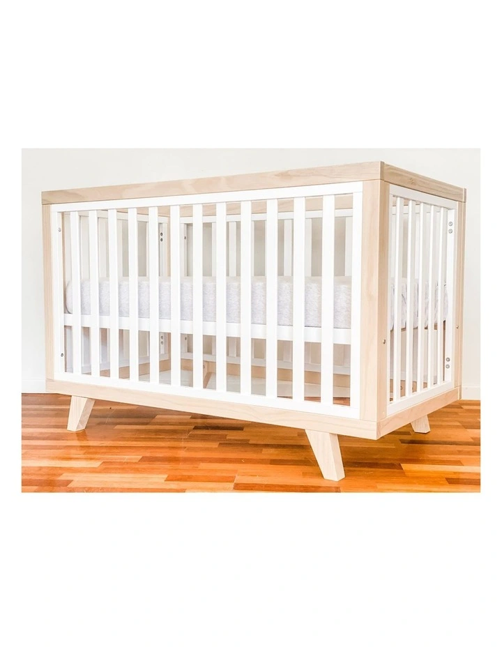 Chelsea Cot Natural & Rest Innerspring Mattress