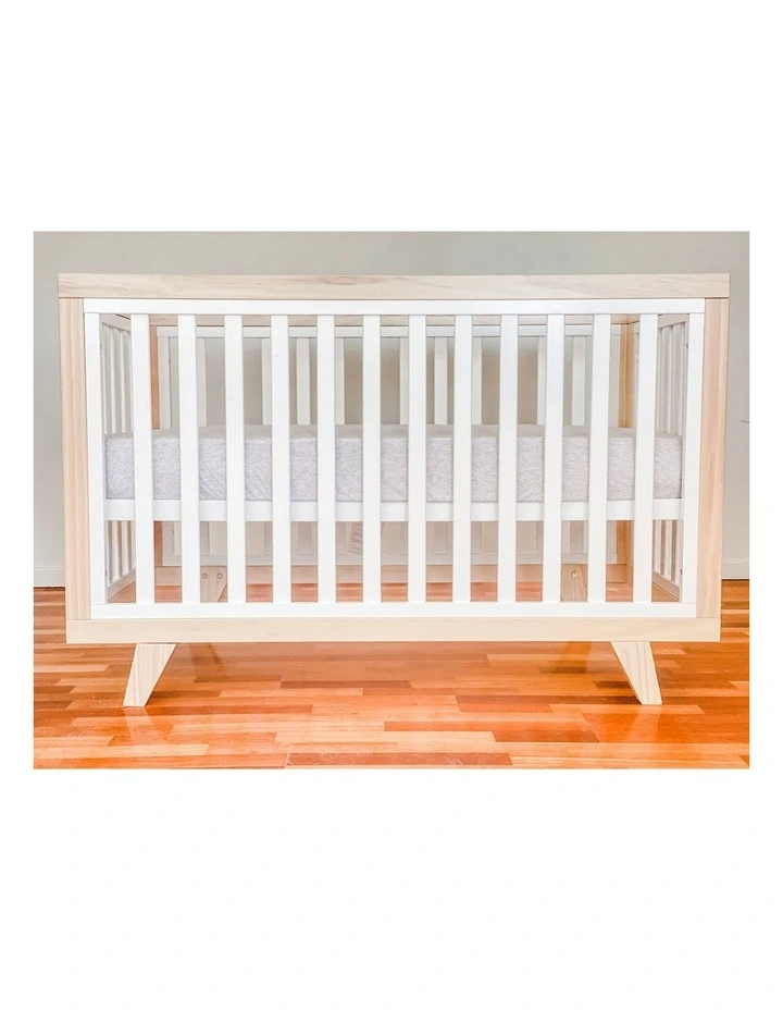 Chelsea Cot Natural & Rest Innerspring Mattress