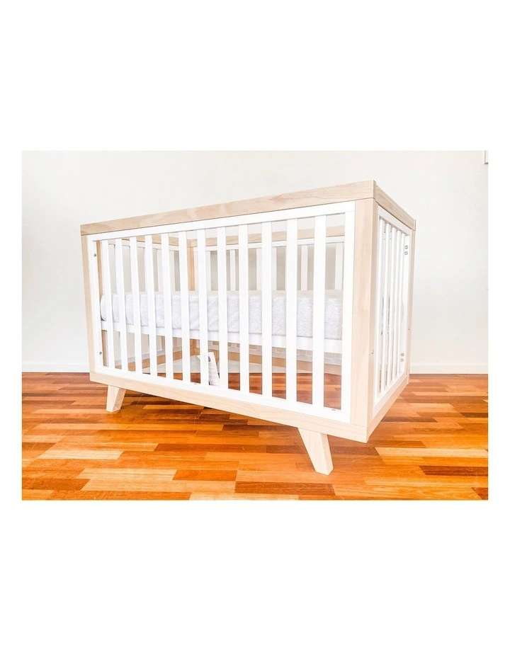 Chelsea Cot Natural & Rest Innerspring Mattress