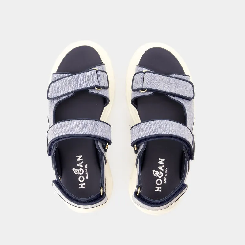 Cinturino Sandals - Hogan - Cotton - Blue