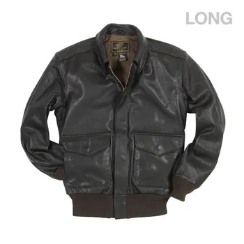 Cockpit USA U.S.A.F. 21st. Century A-2 Jacket Brown (Long) USA Made