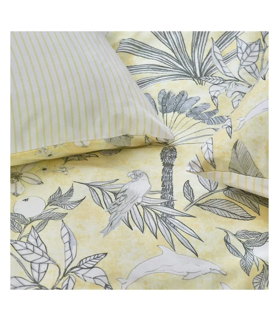 Colony palm duvet cover set yellow Furn